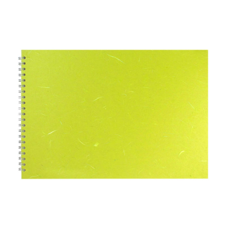 A3 Landscape, Lime Green Sketchbook by Pink Pig International