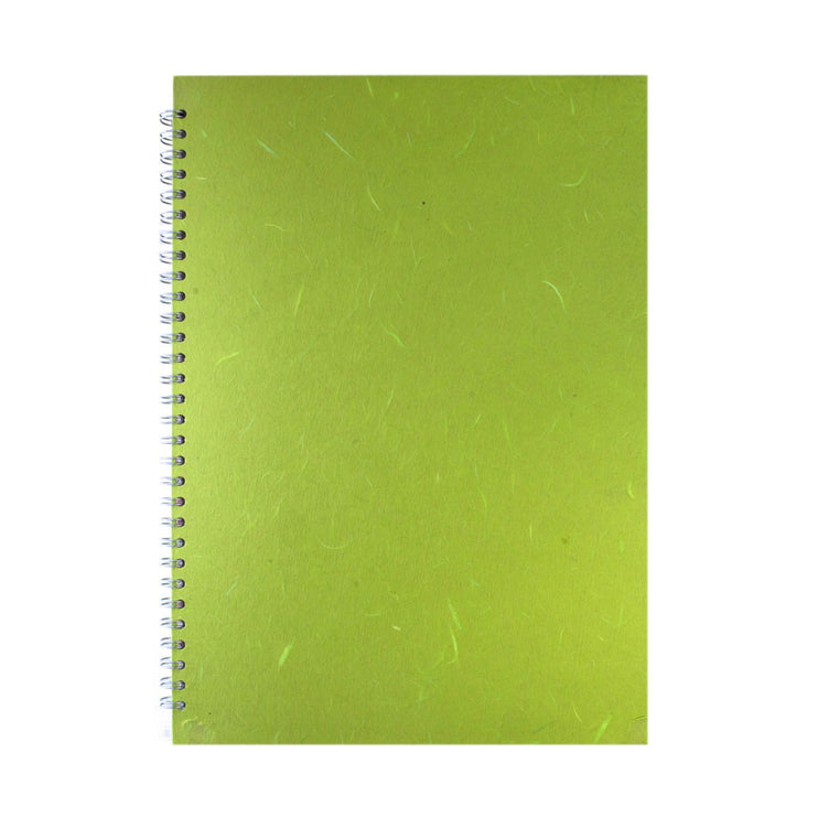 A3 Portrait, Lime Green Sketchbook by Pink Pig International