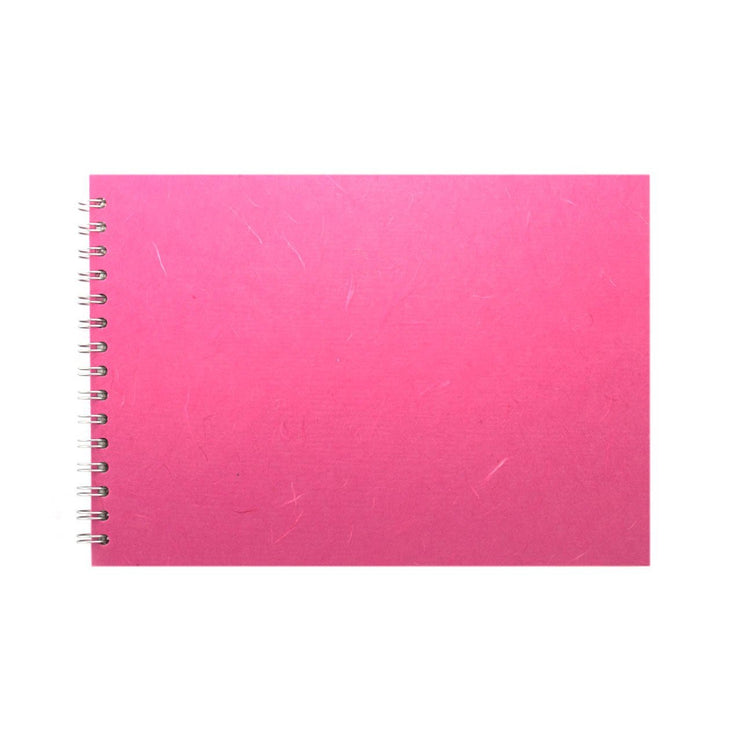 A4 Landscape, Bright Pink Sketchbook by Pink Pig International