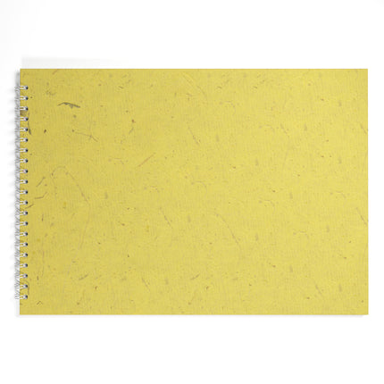 A3 Landscape Black Card Portfolio Book, Wild Yellow