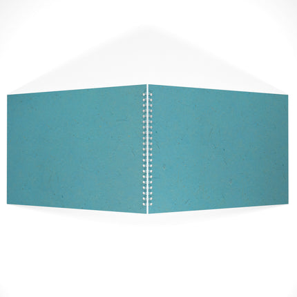 A3 Landscape Black Card Portfolio Book, Sky Blue