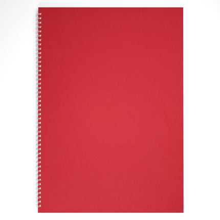 A2 Portrait Black Card Portfolio Book, Eco Red