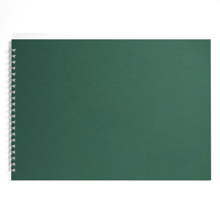 A3 Landscape Black Card Portfolio Book, Eco Green