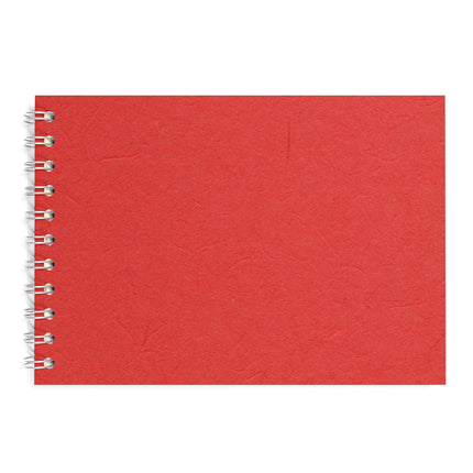 A5 Landscape Watercolour Sketchbook, Red