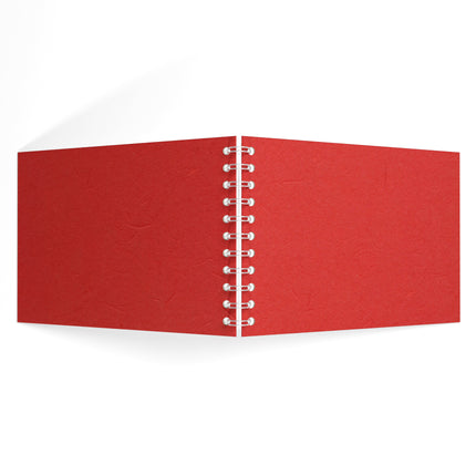 A5 Landscape Watercolour Sketchbook, Red