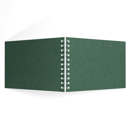 A5 Landscape Watercolour Sketchbook, Dark Green