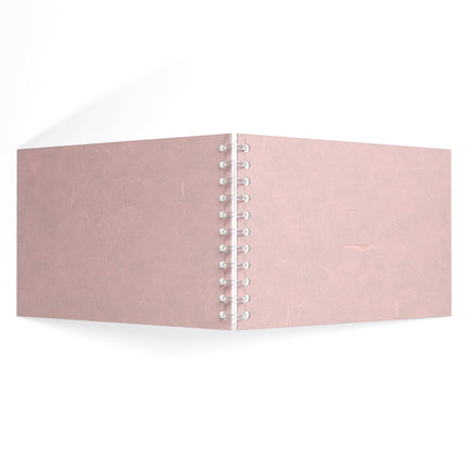 A5 Landscape Watercolour Sketchbook, Pale Pink