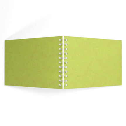 A5 Landscape Watercolour Sketchbook, Lime Green