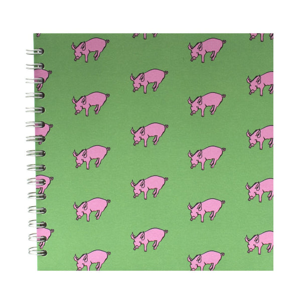 8x8 Square, meadow-green Watercolour Book by Pink Pig International