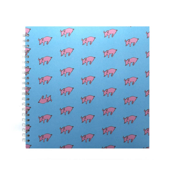 11x11 Square, Duck Blue Sketchbook by Pink Pig International