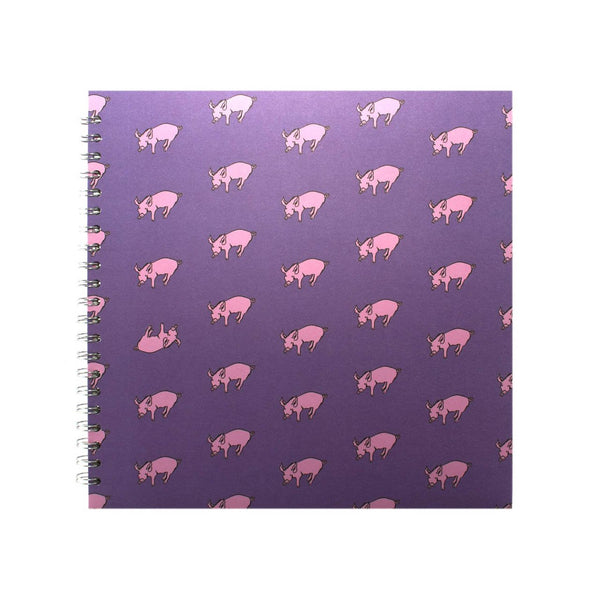 11x11 Square, Beetroot Purple Sketchbook by Pink Pig International