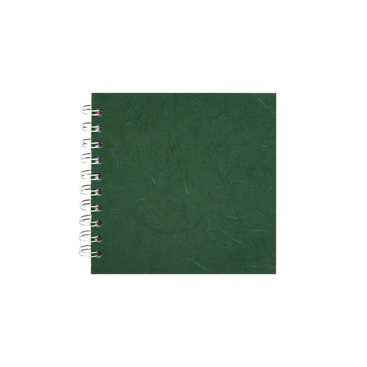 6x6 Square, Dark Green Sketchbook by Pink Pig International