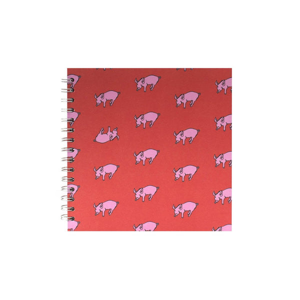 8x8 Square, Rooster Red Sketchbook by Pink Pig International