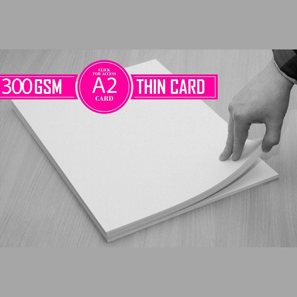 50 Sheets, A2 White Card 300gsm