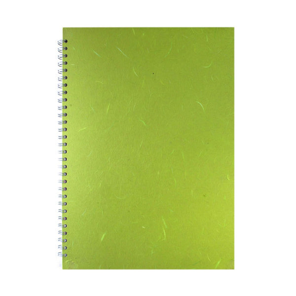 A3 Portrait, Lime Green Watercolour Book by Pink Pig International