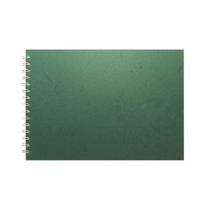 A4 Landscape, Dark Green Sketchbook by Pink Pig International