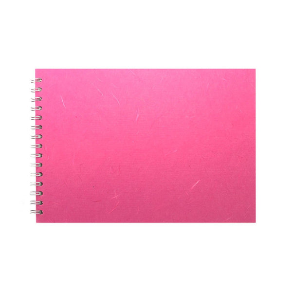A4 Landscape, Bright Pink Sketchbook by Pink Pig International