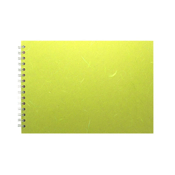 A4 Landscape, Lime Green Sketchbook by Pink Pig International