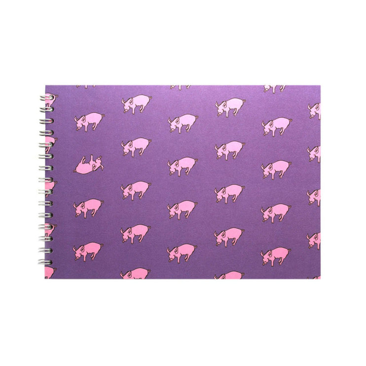 A4 Landscape, Beetroot Purple Display Book by Pink Pig International