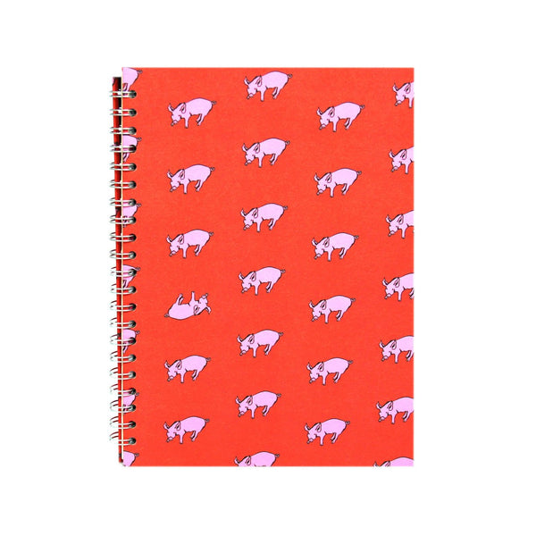 A4 Portrait, Rooster Red Notebook by Pink Pig International