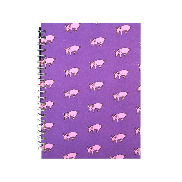 A4 Portrait, Beetroot Purple Notebook by Pink Pig International