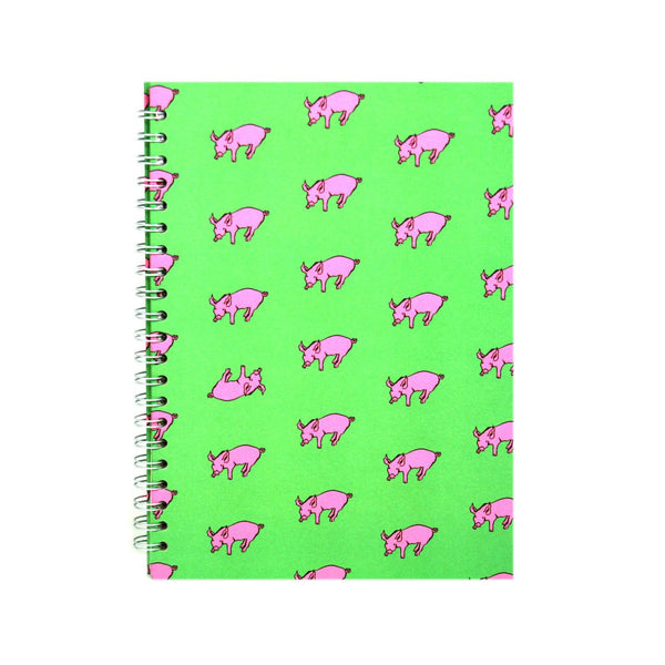 A4 Portrait, Meadow Green Sketchbook by Pink Pig International