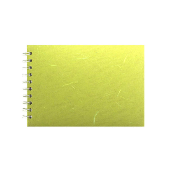 A5 Landscape, Lime Green Watercolour Book by Pink Pig International